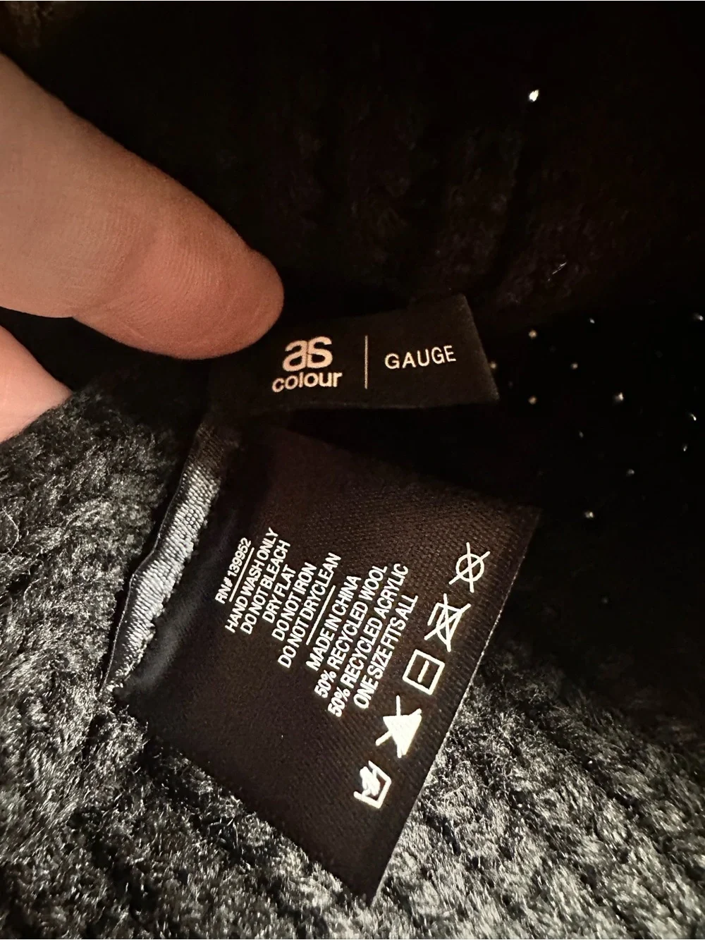 NWT Unisex INCABUS Mechanic Patch Logo Black Ribbed Beanie Cuffed Hem